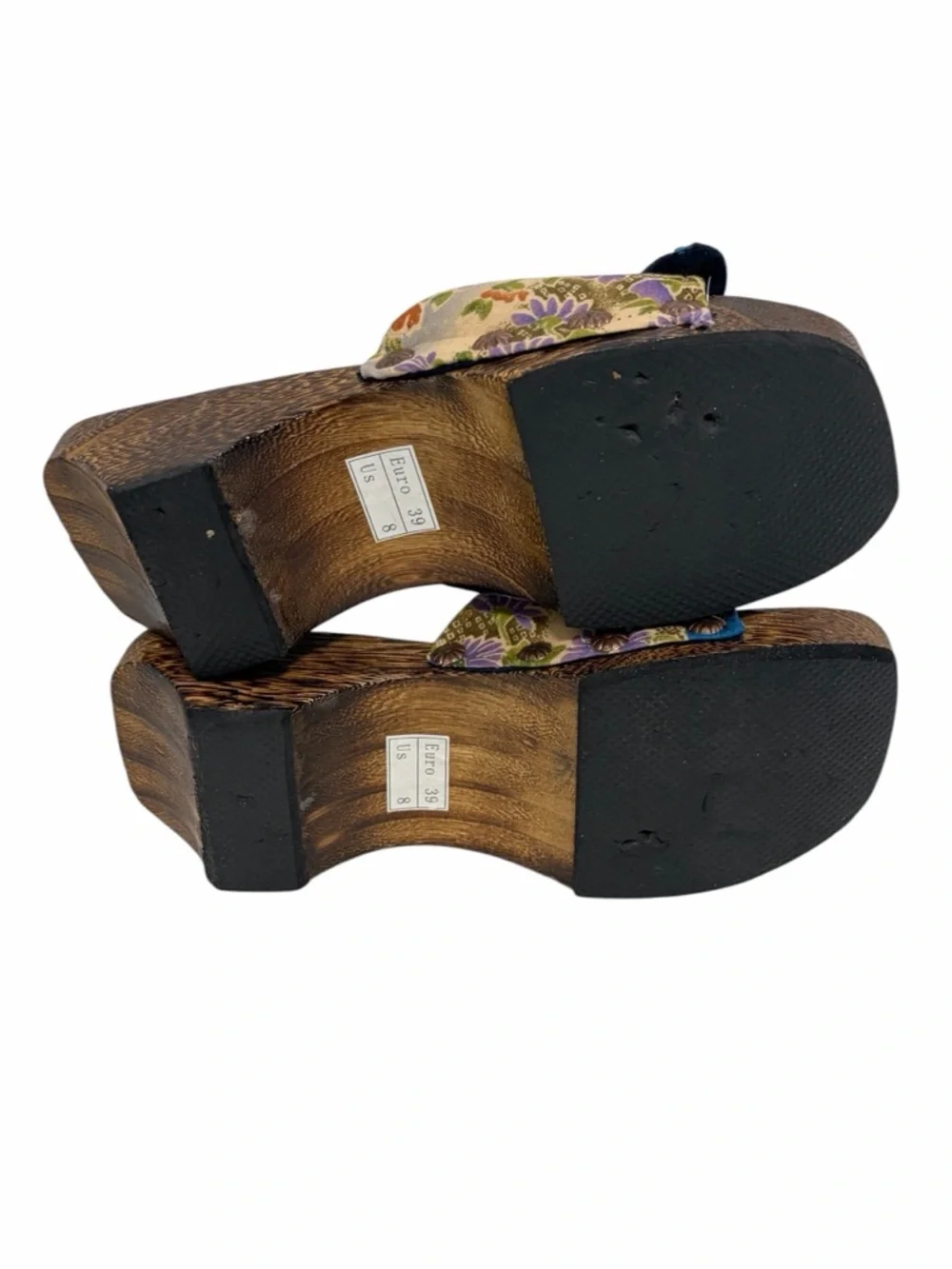 Japanese Geta Wooden & Fabric Sandals - Good Condition - Women’s 8